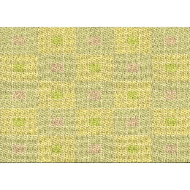Ahgly Company Machine Washable Indoor Rectangle Transitional Bold Yellow Area Rugs, 8' x 12'