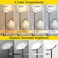 thumbnail image 2 of OUTON Torchiere Floor Lamp with Reading Light, Floor Lamps for Living Room,4 Colors Temperature Dimmable Standing Lamps with Remote and Touch Control, Black, 2 of 10