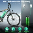 thumbnail image 3 of Gocio 500W Electric Bike for Adults, 26" Mountain Electric Bicycle with 5 Riding Modes Ebike, 48V 7.8Ah Battery, 21 Speed, 19.8 mph Aluminum Alloy Electric Commuter Bike UL2849, Ebike for Man, 3 of 9