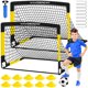 thumbnail image 1 of Portería de Fútbol Infantil Para Jardín, Set de 2 Redes Portátiles de 4x3 pies, Mini Portería Plegable para Entrenamiento de Niños de 3 a 14 Años, Equipamiento de Juego al Aire Libre con Conos y Balón, 1 of 7