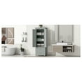 thumbnail image 3 of Grey Tall Storage Cabinet with Drawers, Bathroom/Office Organizer - Adjustable Shelves, Anti-Tip Design, 3 of 9