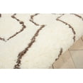 thumbnail image 5 of Nourison Galway Modern Shag Ivory/Chocolate 7'6" x 9'6" Area Rug, (8' x 10'), 5 of 5