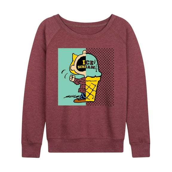 Peanuts - Sally Ice Cream - Women's Lightweight French Terry Long Sleeve Shirt