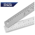 thumbnail image 2 of Unbranded Stainless Steel Ruler with Inch/Metric Conversion Table, 36 Inch, 2 Count, 2 Pack, 2 of 5
