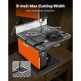 thumbnail image 4 of VEVOR Band Saw, 9-Inch, Woodworking Benchtop Bandsaw with 1/2 HP Motor, 3.5-Inch Max Cutting Height, 11.8 x 11.8 in Cast Aluminum Table, 0-45° Tilting Range, with Miter Gauge, Fence, for Woodworking, 4 of 9
