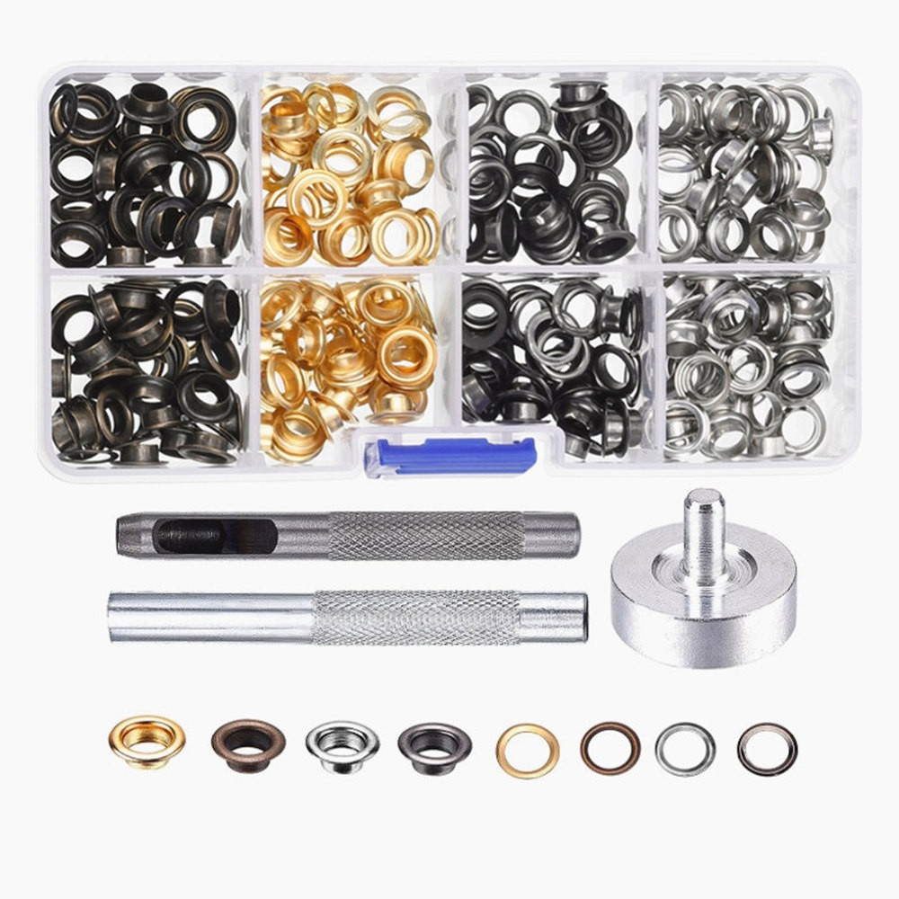 200 Set Grommets Grommet Tools For Canvas Clothes Leather 6Mm With