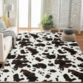 thumbnail image 4 of Tzou Cow Print Area Rugs 10' x 13' – Modern Washable Low Pile Throw Rug with Non-Slip Backing, Stain-Resistant Soft Floor Carpet for Living Room, Bedroom, Kitchen (Machine Washable), 4 of 8