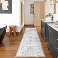 thumbnail image 4 of Area Rug x Vintage Rug Indoor Washable Rug Retro Accent Rug Distressed Carpet Multi Floral Print Country Boho Rug Non Slip Kitchen Bedroom Living Room Dining Room Office, 4 of 9