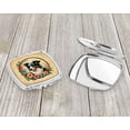 thumbnail image 3 of Border Collie and Flowers Compact Mirror 2.75 in x 3 in, 3 of 4