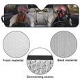 thumbnail image 6 of HUIAOCNG Cool Rooster Windshield Sun Shade,American Flag Car Sun Shade for Rubicon Sahara TJ JK JKU 2 Door & 4 Door, UV Rays Blocker Sun Visor Shade Keep Vehicle Cool,Black, 6 of 6