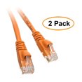 thumbnail image 1 of C&E Cat6a Orange Ethernet Patch Cable, Snagless/Molded Boot, 500 MHz, 5 Feet, 2 Pack, 1 of 2