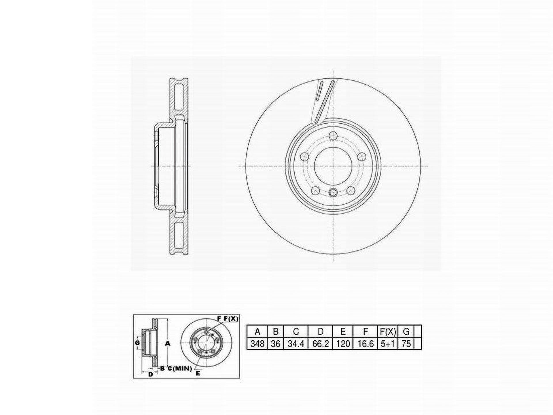 UltraHC Coated High Carbon Brake Rotor, Front Left UR004980