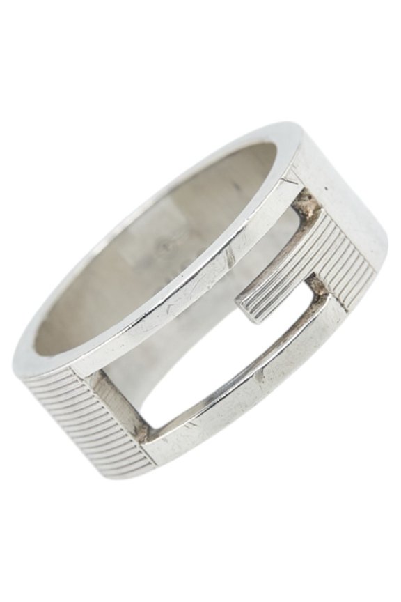 Pre-Owned Gucci Branded G Ring #13 SV925 Silver Women's GUCCI
