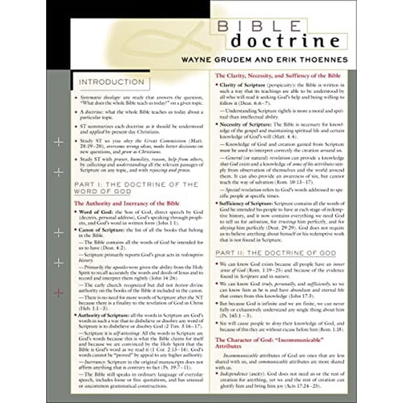 Pre-Owned Bible Doctrine Laminated Sheet Paperback