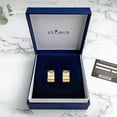 thumbnail image 3 of 14K Solid Yellow Gold Hammered Earring Jackets for Studs, 3 of 4