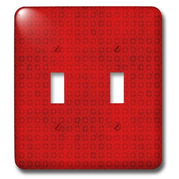 3dRose, Red Decorated Circle Pattern, double toggle switch
