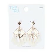 Time and Tru Textured Tassel Drop Earrings