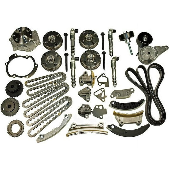 Timing Chain and Drive Belt Kit with Water Pump - Compatible with 2008 - 2012 Buick Enclave 3.6L V6 2009 2010 2011