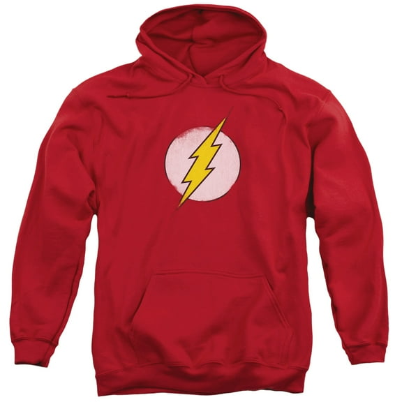 DC Comics Flash Rough Flash Logo Adult Pullover Hoodie Sweatshirt