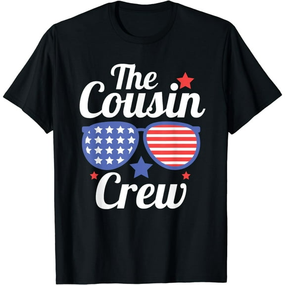 Fourth Of July Family American flag 4th of July Cousin Crew T-Shirt