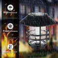 thumbnail image 3 of Solarlampor för Utomhus Trädgård, Glas och Metall IP65 Vattentät, Flimrande Lågor Vägglampor, 2-pack Hängande Väggfäste för Veranda, P (FMY), 3 of 5