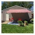 thumbnail image 6 of Patio Awning Fabric Replacement | 6.5x5 Feet | 100% Polyester Canopy Cover, Sun Shade, Deck, Balcony | UV Protection | Red/White, 6 of 9