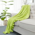 thumbnail image 6 of Home Soft Things Pompom Throw - Oasis Green - 50" x 60", 6 of 6