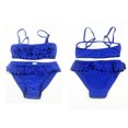 thumbnail image 3 of YMH Cute Kids Baby Girl Bikini Ruffled Solid Color Swimsuit Swimwear Bathing Suit, 3 of 7