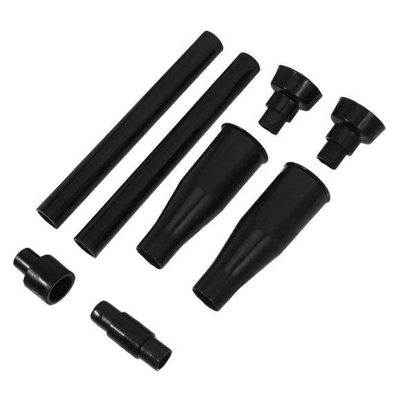 WORGEOUS 8pcs Nozzles Kit For Fountain Pump Replacement Adapters Plastic Nozzles For Aquarium Fish Tank Pond Hydroponics Statuary Black