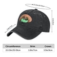 thumbnail image 5 of Mountain Landscape On Bulb Lamp Baseball Cap Golf Dad Hat Adjustable Washed Denim Trucker Hats Unconstructed Snapback Cap for Men Women Unisex Adult,Black, 5 of 7