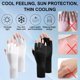 thumbnail image 4 of Xiao Hua 2 pares de guantes de protección solar para mujer, resistentes a los rayos UV, para pantalla táctil, verano, blanco y negro, 4 of 5