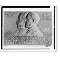 thumbnail image 2 of Historic Framed Print, [Plaque (?) with head-and-shoulders portraits of Wilbur and Orville Wright, in recognition of their ability, courage, and success in navigating the air], 17-7/8" x 21-7/8", 2 of 9