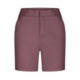 thumbnail image 4 of zbxnLI Bermuda pour Femmes Été Décontracté Taille Haute Jambe Droite Extérieur Randonnée Voyage Shorts avec Poches, 4 of 7