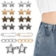 thumbnail image 1 of KUNTAERY 12 Piezas Ajustadores de Cintura para Pantalones, Clips de Metal sin Costuras para Jeans y Pantalones, Pasadores de Botones de Estrella Ajustables y Reutilizables, 1 of 7