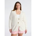 thumbnail image 2 of Joyspun Women's Fuzzy Front Pocket Cardigan, Sizes XS-3X, 2 of 5