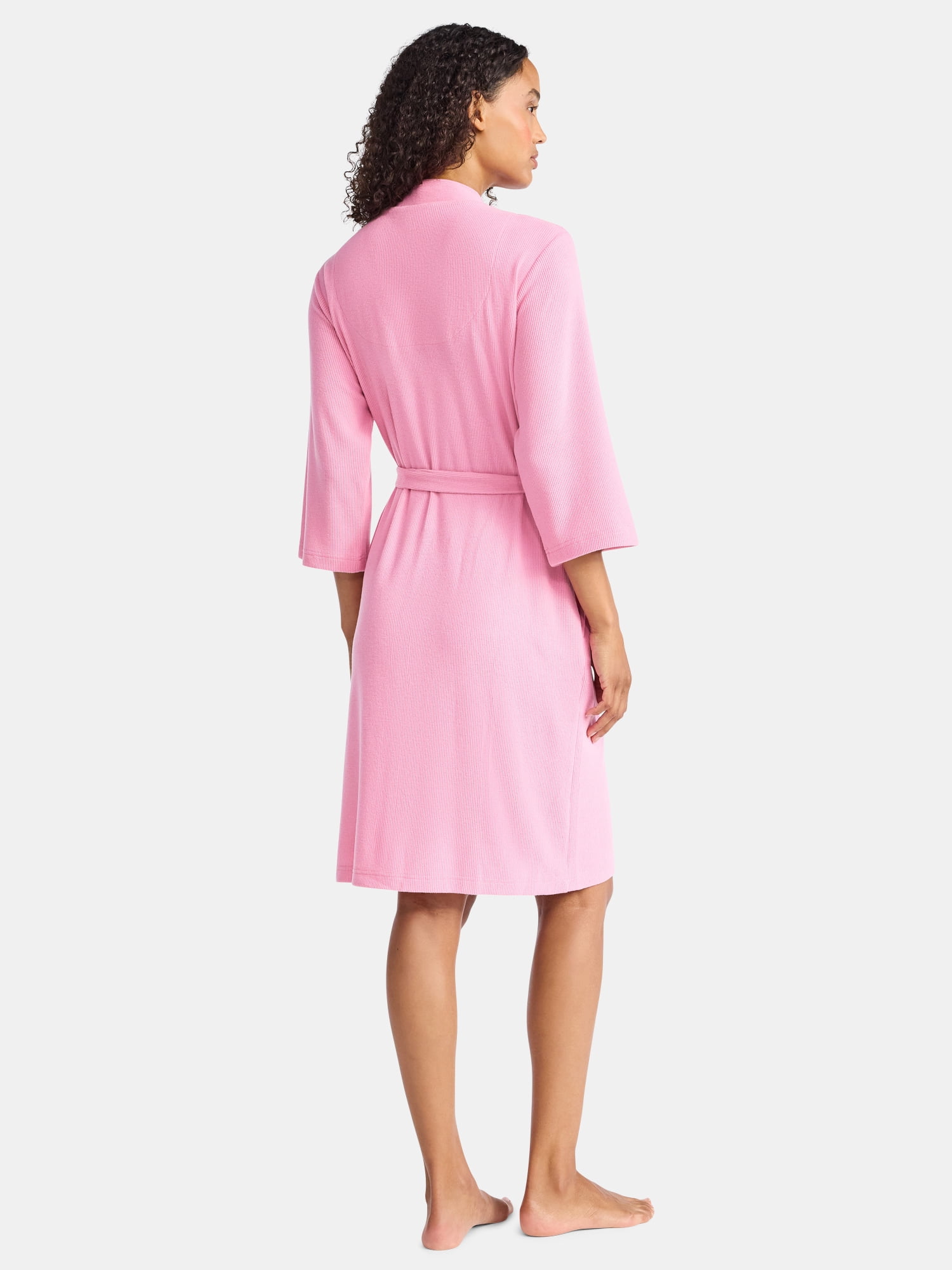 Lissome Women's and Women's Plus Size Waffle Knit Wrap Robe, Sizes S-4X