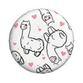 thumbnail image 2 of Balery Alpacas And Heartstire Cover Waterproof Dust-Proof, Universal Spare Wheel Tire Cover For Trailer, Rv, Suv Truck And Vehicle Camper Accessories-15 Inch, 2 of 9