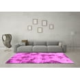 thumbnail image 3 of Ahgly Company Indoor Round Abstract Pink Modern Area Rugs, 6' Round, 3 of 4