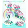 thumbnail image 3 of Unicorn Inline Skates for Girls Toddler Womans,Adjustable Roller Skates for Kids Ages 6-8-12 Gifts, 3 of 8