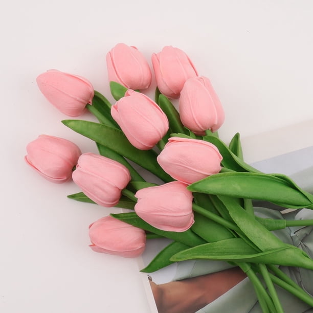 Adornos de flores de tulipán artificiales para decoración del hogar, suculentas rosas