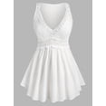 thumbnail image 1 of Top Sin Mangas Encaje Cuello V Talla Extra Rosegal  Camisetas sin mangas de talla grande, 1 of 5