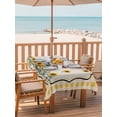 thumbnail image 2 of Outdoor Tablecloth with Umbrella Hole for Patio/Picnic/Party/Camping, Pig Sunflowers Waterproof Table Cloth Rectangle Table Cover Washable, Yellow Floral Farmhouse Checkered Rustic (60"x 84"), 2 of 8