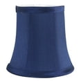 thumbnail image 4 of MERIVILLE Set of 5 Blue Faux Silk Clip On Chandelier Lamp Shades, 3.5-inch by 5-inch by 4.75-inch, 4 of 5