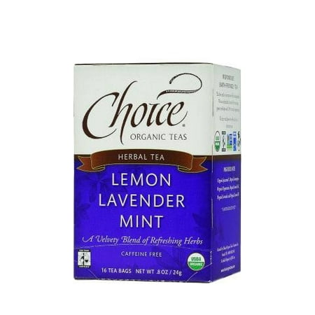 - Choice Organic Teas Lemon Lavender Mint Tea, 16 Count