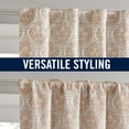 thumbnail image 3 of Sun Zero Lucille 2-pack Vintage Ogee Magnetic Closure 100% Blackout Back Tab/Rod Pocket Curtain Panel Pair, 40"W x 84"L, Dusty Terracotta, 3 of 10