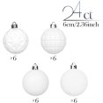 thumbnail image 7 of Valery Madelyn 24ct 2.36 inches Christmas Ball Ornaments Set, Shatterproof White Christmas Party Ball Hanging Ornaments Decoration for Xmas Holiday Tree, 7 of 7