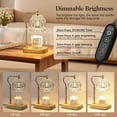 thumbnail image 6 of Candle Warmer Lamp with Timer Dimmer, Modern Wax Warmer for Scented Wax Jar Candle Warmer with 2 Bulbs, Adjustable Height Glass Lamp for Gifts,House Warming Gifts, Home Decor, Transparent, 6 of 8