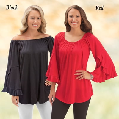black off the shoulder top walmart