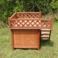 Merry Products Wooden Dog House, Cedar Stain, Small, 21.73"L x 28.54"W x 25.67"H - image 7 of 9