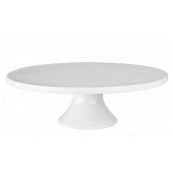 BIA Cordon Bleu Small Round Porcelain Cake Stand 8-1/2-Inch by 3-3/4-Inch, White